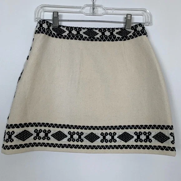 TOPSHOP Petite Blanket Mini Skirt Size 2 - Picture 6 of 8
